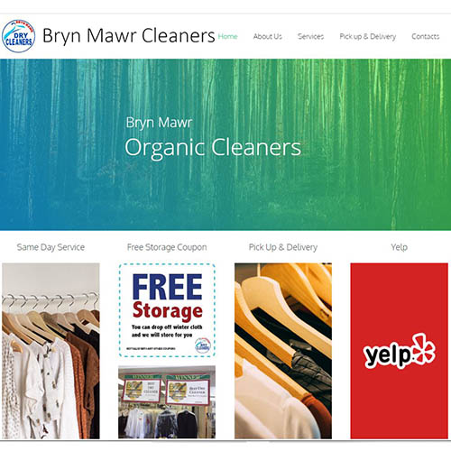 Bryn Mawr Cleaner, a website made by the Philadelphia area web development company TAF JK Group Inc.